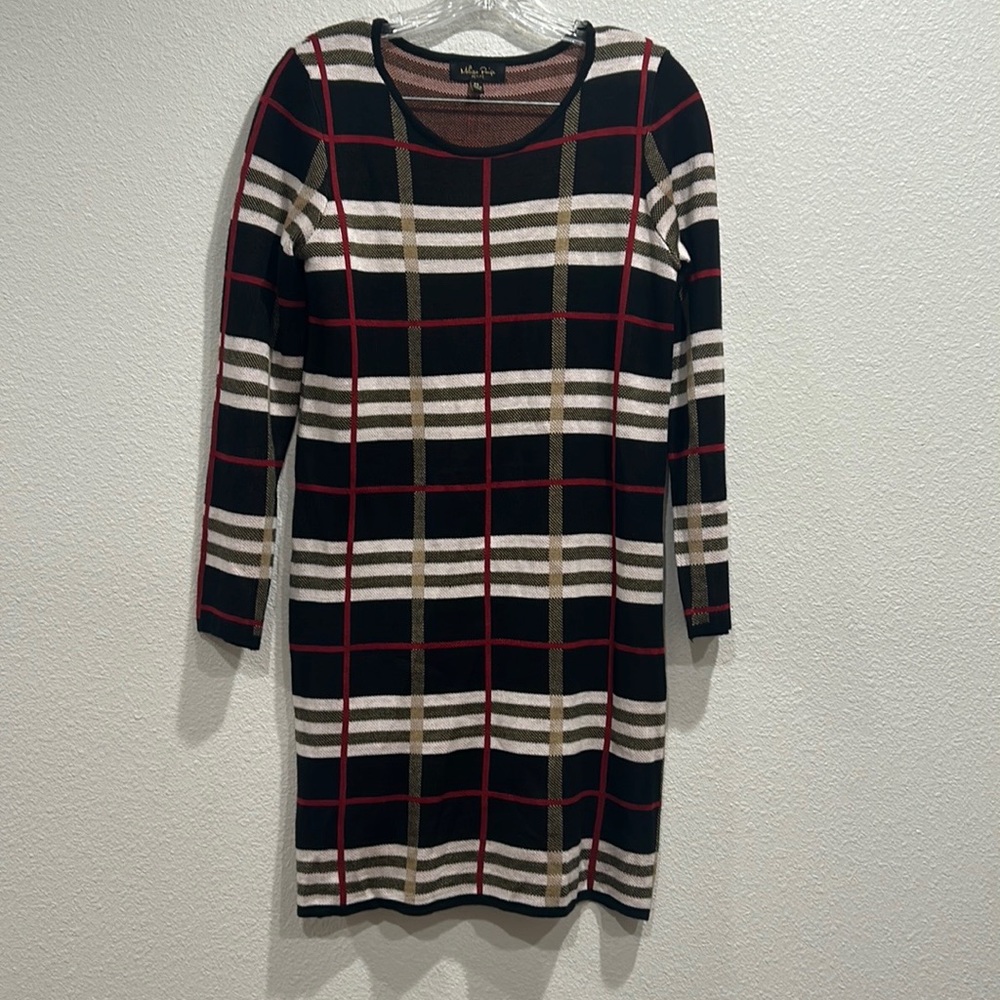 Melissa Paige Long Sleeve Sweater Dress Petite Small